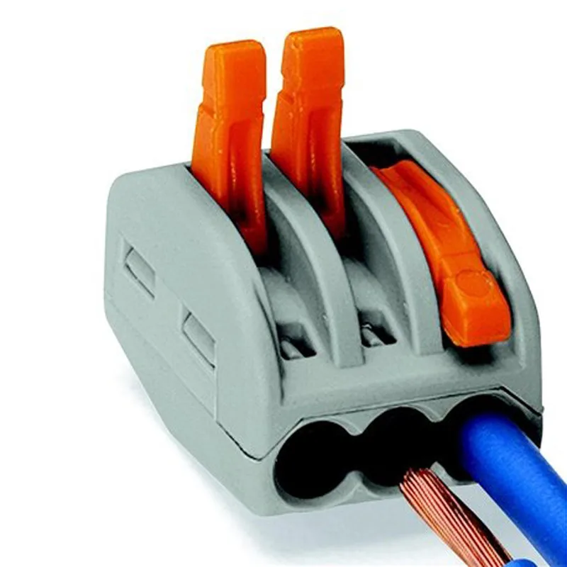 WAGO 222 413 Universal Compact Wire Wiring Connector 3 pin Conductor