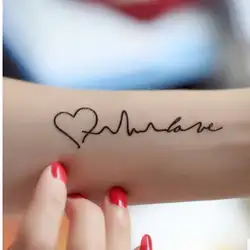 Сердце Временные татуировки тату для человека женщина Водонепроницаемый наклейки составляют Maquiagem Make Up татуировки