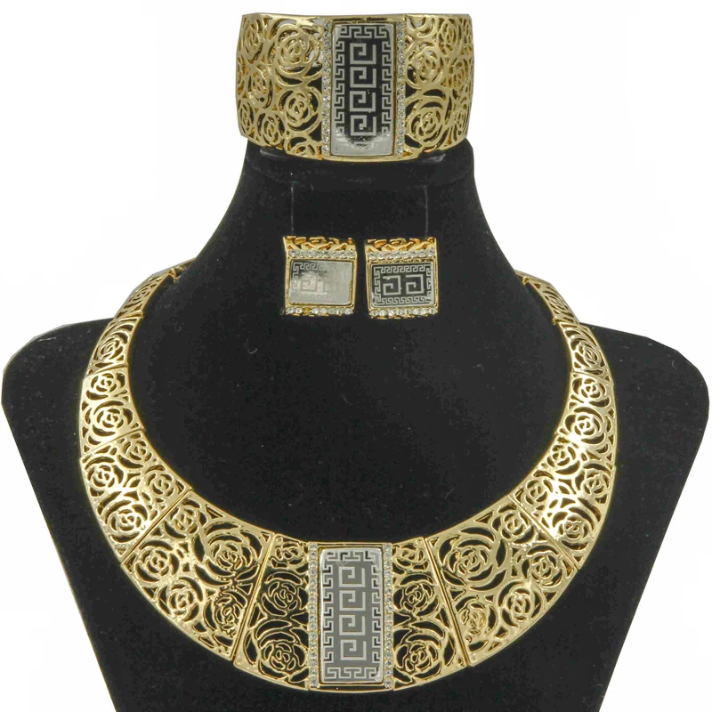 Retail / Wholesale 2017 Gold Fashion Jewelry Set Africa Bold Design