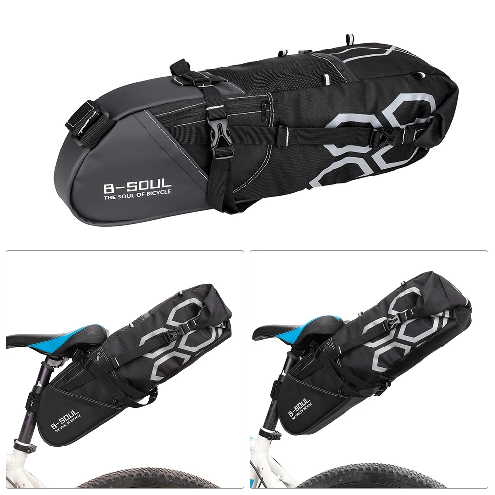 B-SOUL 10л велосипедная сумка, велосипедное седло, заднее сиденье, водонепроницаемые сумки для хранения, велосипедная Задняя сумка, рюкзак, аксессуары