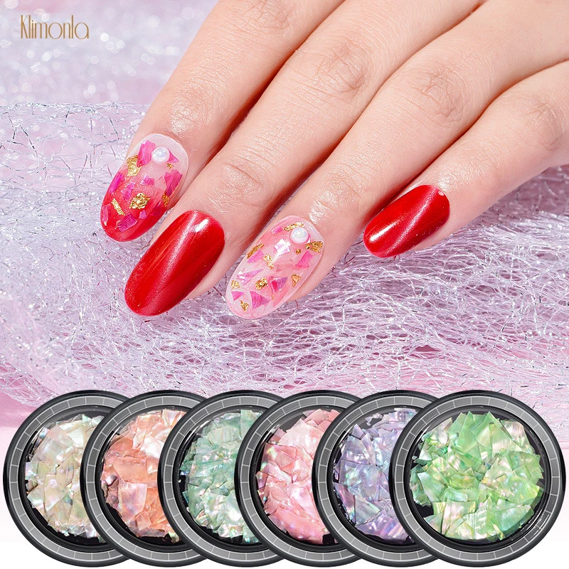 

11 Designs 3D Colorful Nail Rhinestone Sea Shell Flakes Nail Art Decoration Tips Abalone Broken Sequins UV Gel DIY Manicure