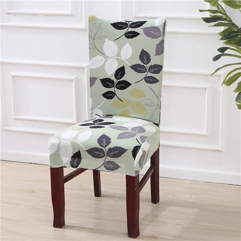 Чехлы на кухонные стулья, обеденные эластичные чехлы для стульев, чехлы для мебели, серые чехлы для стульев - Цвет: color 10