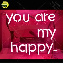 Вы мой счастливый неоновый знак кофе вывеска неоновые лампочки знаковые пивной бар Пивной клуб Неоновый Свет Знак лампы магазин дисплей реклама