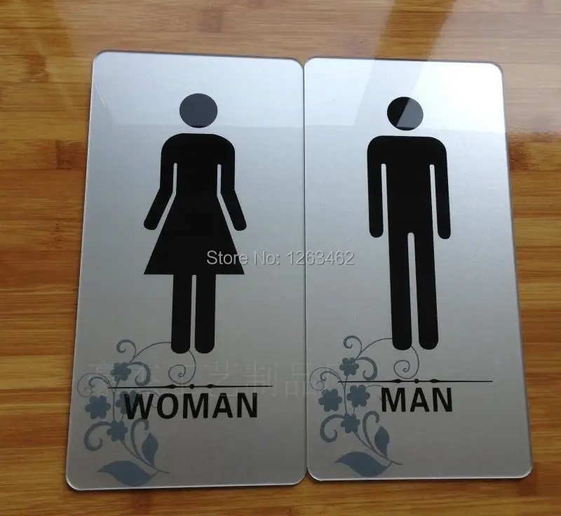 Acrylic Bathroom Toilet Signs Toilet Signs Signage Signs Male And Female Toilets Toilet Hardware Toilet Papertoilet Ring Aliexpress