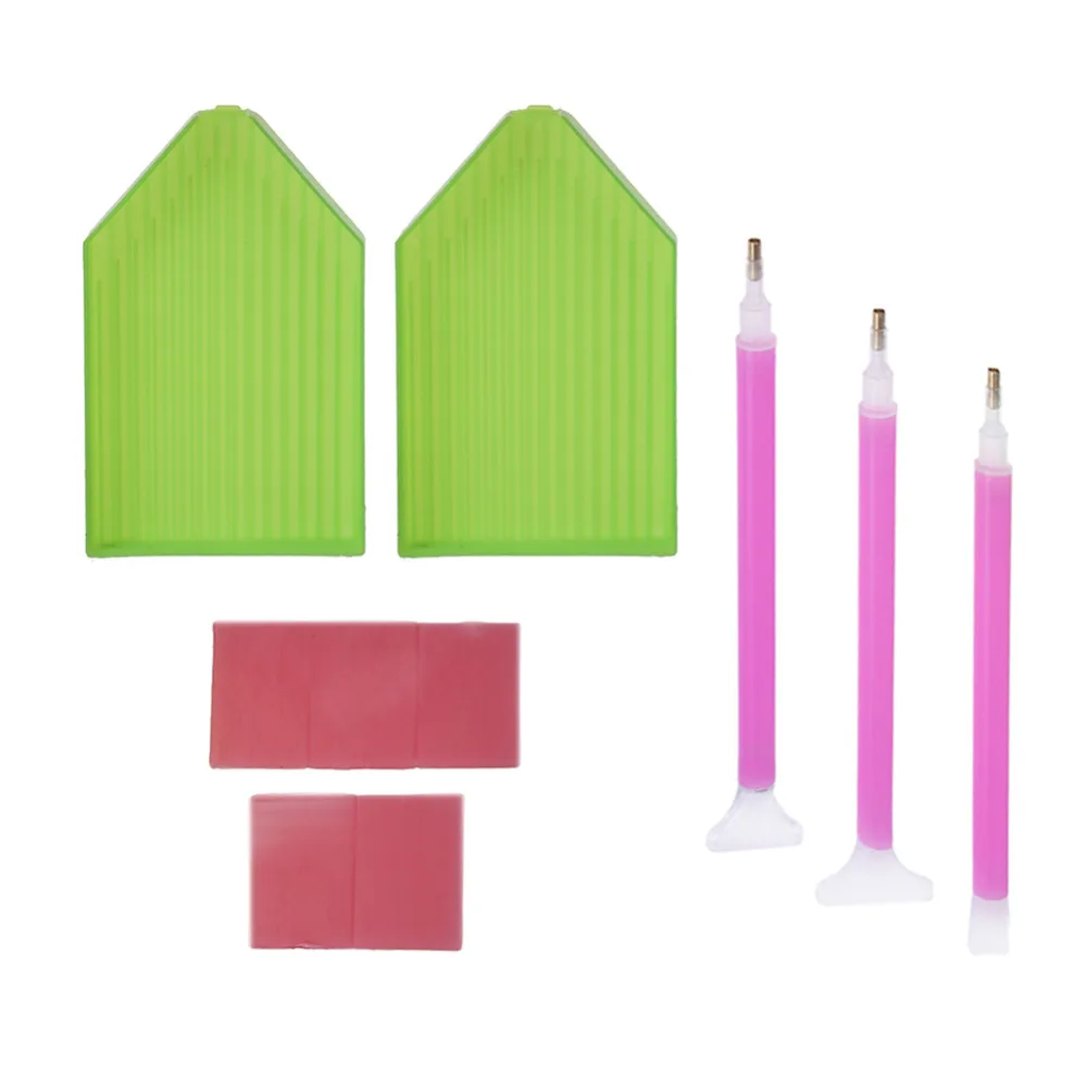 

3 7 16PCS Diamond Painting Pen Tool Full Kits Diamond Embroidery Accessories Rhinestones Boxes Cross Stitch Cases Fast Tools Kit