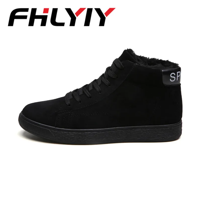 

FHLYIY New Men Boats Fashion Men Ankle Boots Winter Men Boots Plus Velvet For Male Shoes Lace-up Boots Men's Casual Sneakers