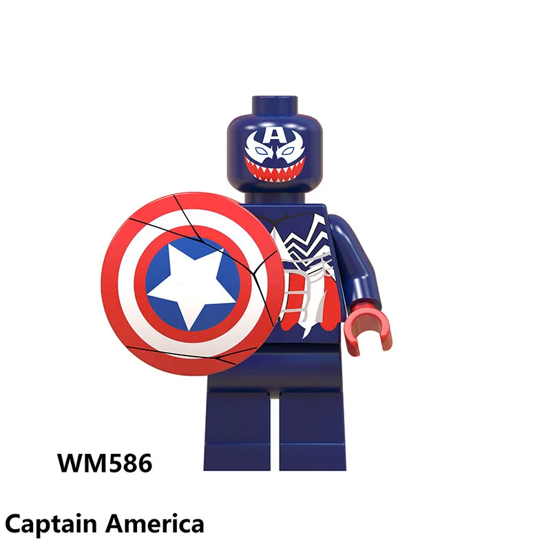 figureS Black Spiderman Iron Man Doctor Strange Venom Cable Warhead Deadpool legoings Model Building Blocks Kits Brick Toys hot