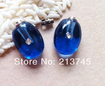 Freeshipping!!perfume bottle pendant Screw cap nice blue water droplets glass locket rice art vials pendant name pendant Freeshipping!!perfume bottle pendant Screw cap nice blue water droplets glass locket rice art vials pendant name pendant