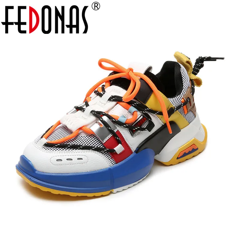

FEDONAS Casual Women Sneakers 2019 New Fashion Mixed Colors Cross-tied Women Flats Spring Autumn Round Toe Basic Shoes Woman