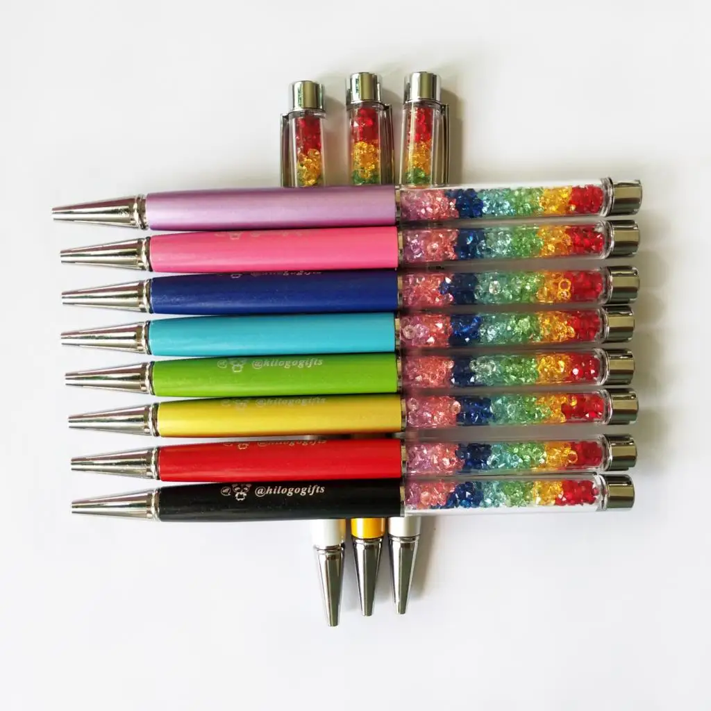 Unique pens vintage wedding invitations Rainbow diamonds pen nice gift
