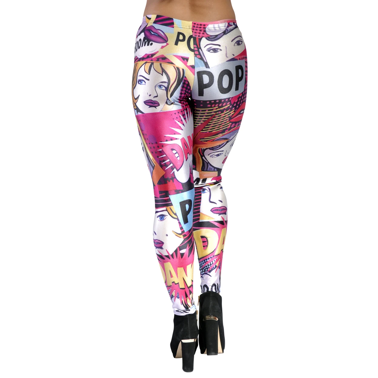 Women's Boom Pop Leggings Medium Red (2)