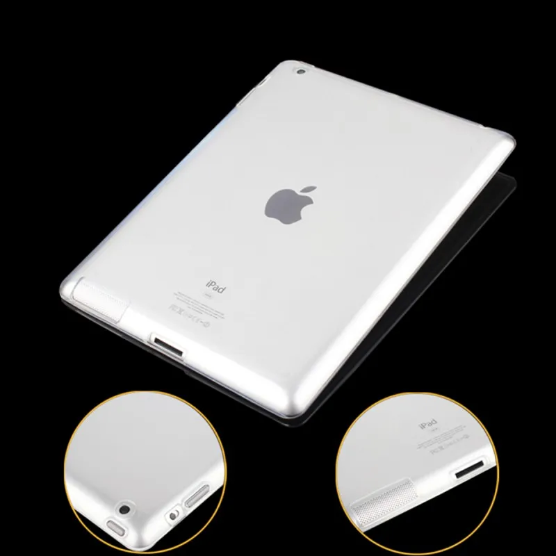 Protector Shell Case For Apple iPad 4 3 2 iPad4 Silicon Cases Cover Clear Color Soft Skin Tablets Pad Accessory Etui Coque Capa (14)