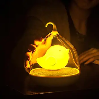 

NEWKBO Lovely birdcage night light USB Rechargeable smart touch sensor LED baby Children home decoration lamp