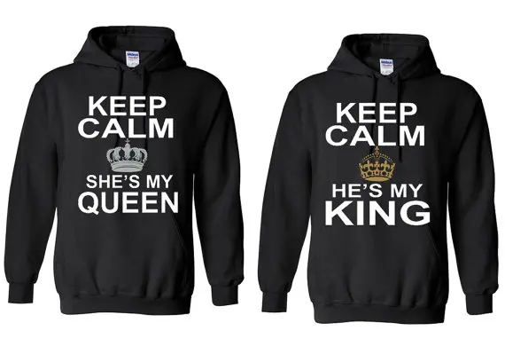 he my king she my queen hoodies