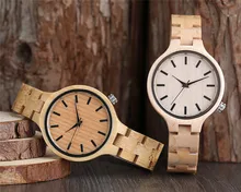 Fashion Bamboo Wood Watch Women Creative Analog Quartz Sport Wristwatch Ladies Handmade Maple Wooden Watches Relojes Mujer Gifts