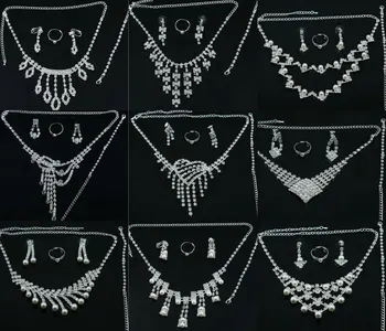 

Mixed Styles women Bridal Bride Wedding Jewelry Set as Engagement Party Jewellery Including Necklace Earring Bracelet and Ring