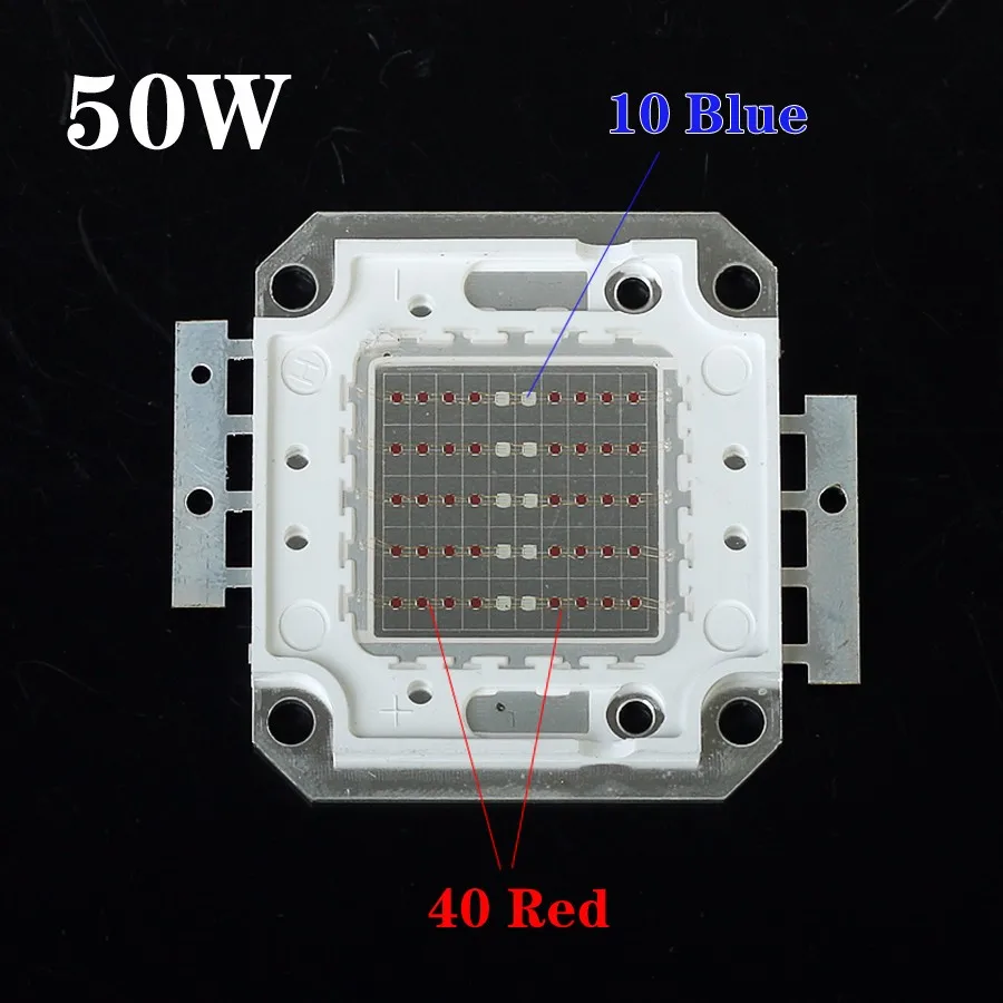 10 Вт 20 Вт 30 Вт 50 Вт COB светодиодный чип светодиодный светильник для выращивания интегрированный чип красный+ синий для гидропоники/Теплицы COB светодиодный светильник для выращивания DIY светодиодный светильник для выращивания растений