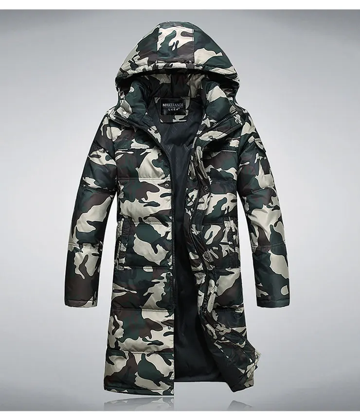 sobretudo camuflado masculino