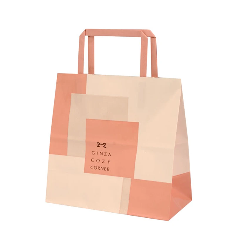 pink kraft paper bag