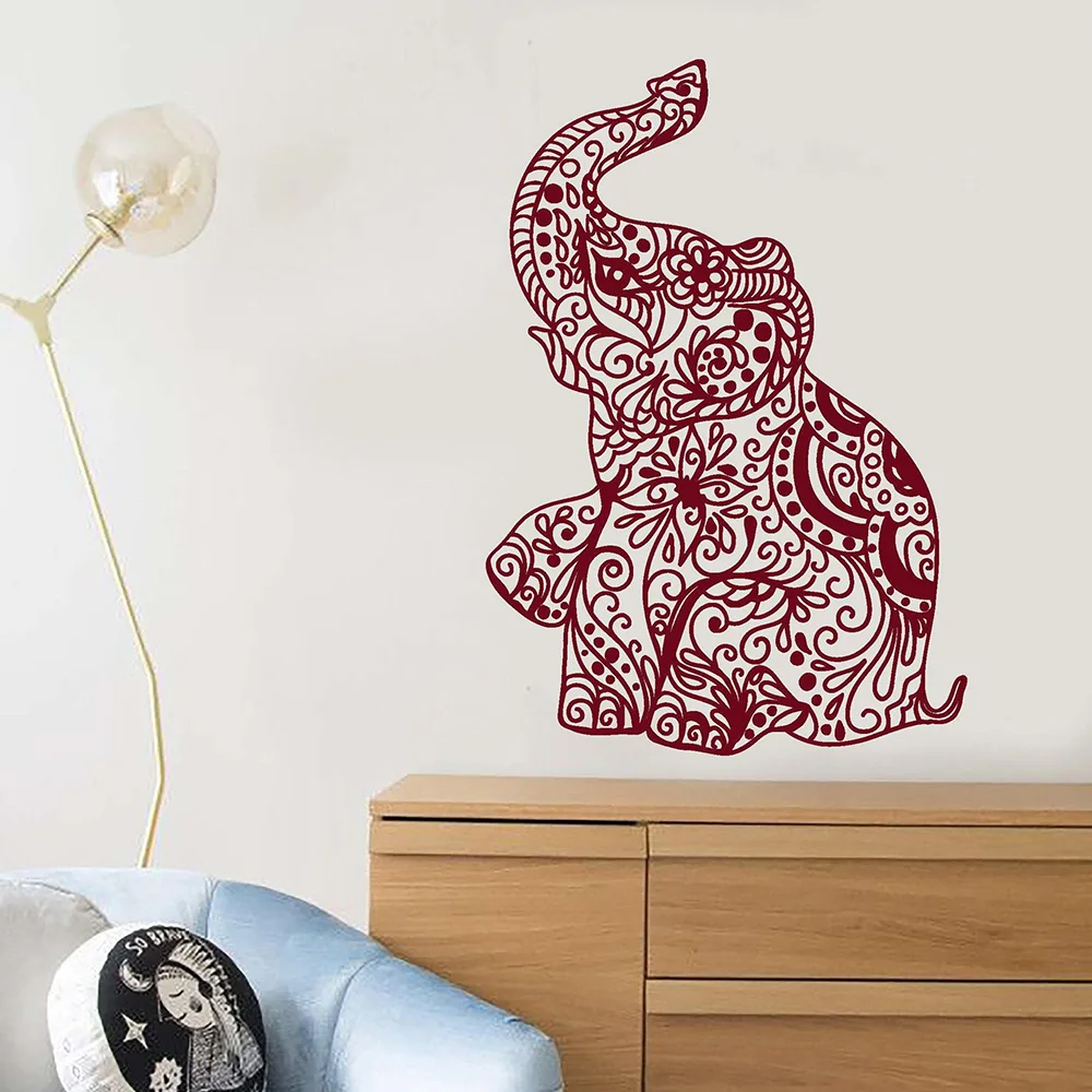Elephant India Hindu Hinduism Vinyl Wall Decal Home Decor Art Mural