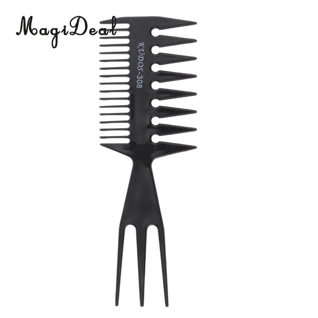 3 Way Large Wide Tooth Comb Salon Afro Hair Pick Brush Comb Hairdressing Hair Styling Comb Braid Tool