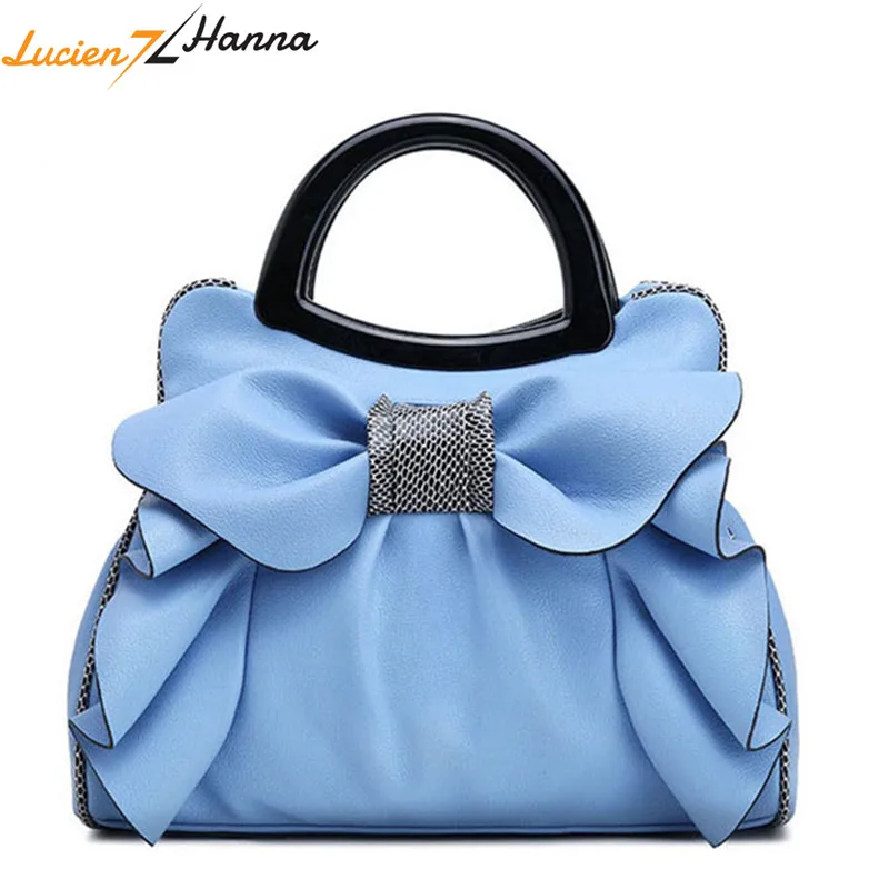 Top-Handle Bags Women Handbags Bow Flowers Girls Leather Bags Fashion Luxury Woman Tote Bag Bow Ladies Summer Shoulder Hand Bag custom lady bag 2017 new fashion woman hand beaded handbag golden bow hand bag ladies banquet