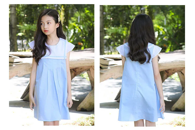 New 2019 Preppy Style Sleeveless Patchwork Children Dresses Clothing Toddler Big Girls Summer Dress Kids Cotton Party Dresses (17).jpg