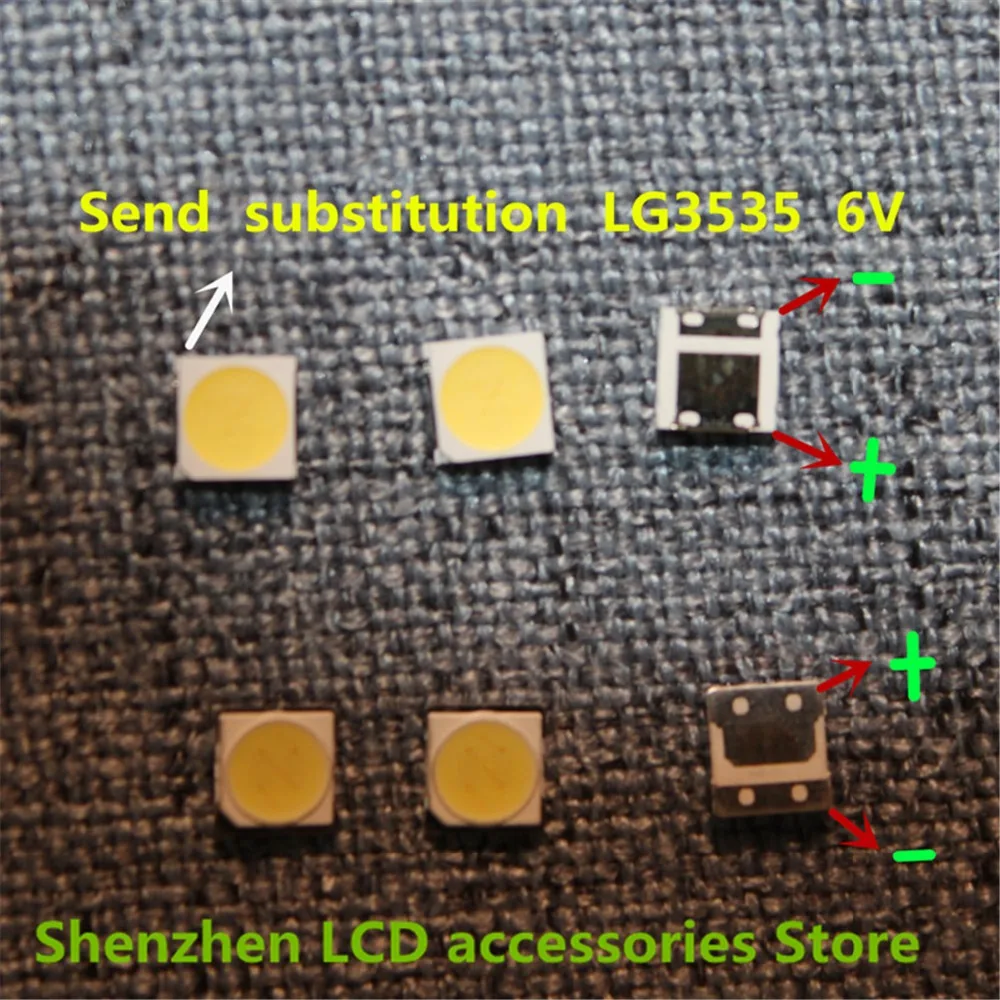 150 шт./лот для альтернативной LG SMD СВЕТОДИОДНЫЙ 3535 6 в холодный белый 2 Вт для LG3" /LG42"/LG4" большой объектив светодиодный ЖК-телевизор