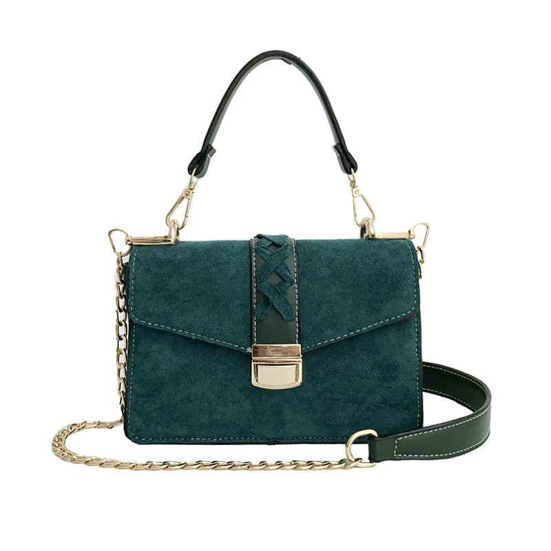 

Retro Fashion Female Square Bag 2018 New Quality Velvet Women's Designer Handbag Small Tote bag Chain Shoulder Messenger bags