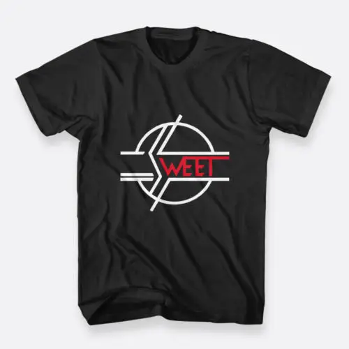 

The Sweet Rock Band Glam Rock Black Tees S to 3XL Cotton T-shirts