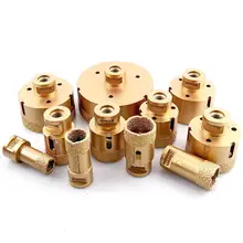 DIATOOL 1pc Diamond Vacuum Brazed Drilling Core Bits With M14 Connection Drill Bits Hole Saw 15MM Diamond Height diatool diameter 40mm vacuum brazed diamond drilling core bits with 10mm diamond height hole saw granite marble ceramic