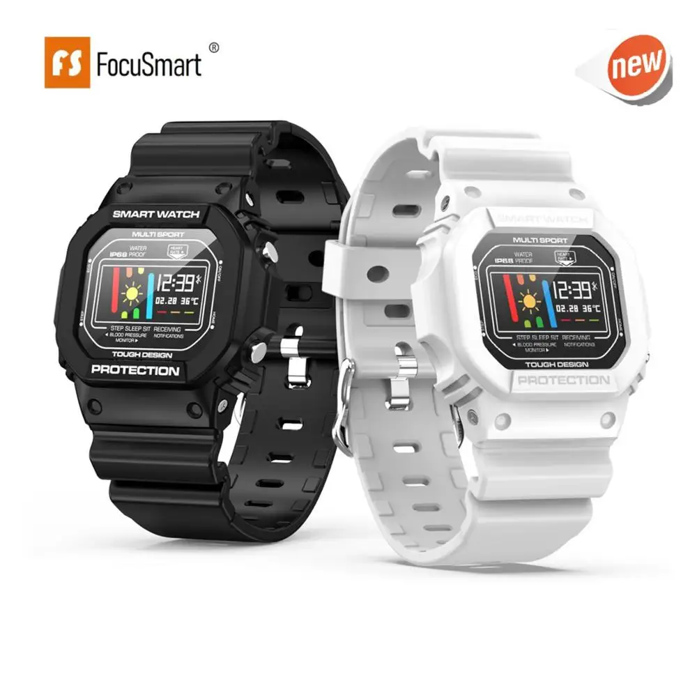 

FocuSmart X12 Smart Watch Men 0.96 Inch IP68 Waterproof Sport Smartwatch Activity Tracker Passometer Smart Watch for IOS Andriod