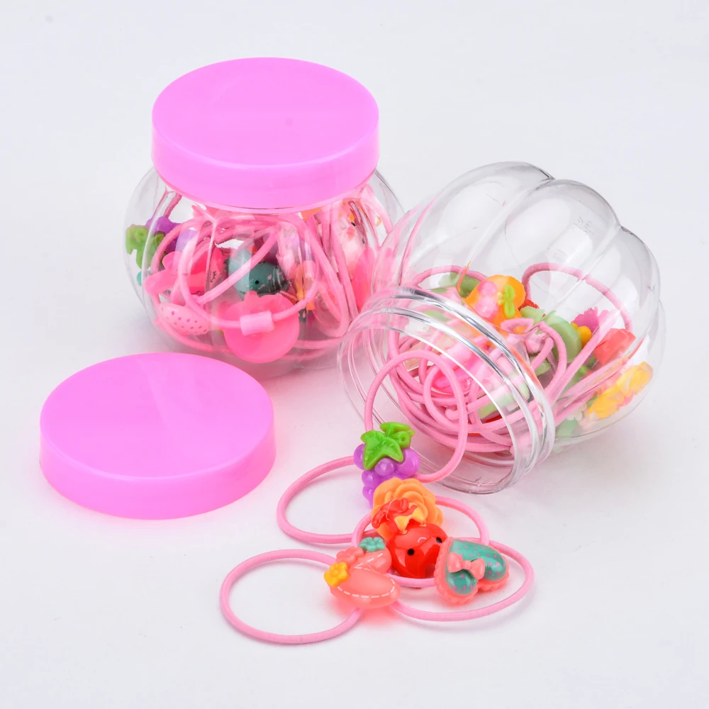

Lovely Elastic Hair Bands For Girls Acrylic Animal Heart Charms Hair Rope Handmade Headband Kids Hair Accessories