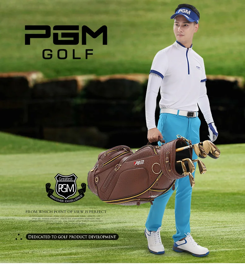 Высокое качество! PGM сумки для гольфа для мужчин многофункциональная стандартная сумка для клюшек для игры в гольф большая емкость на заказ кожаная сумка для гольфа