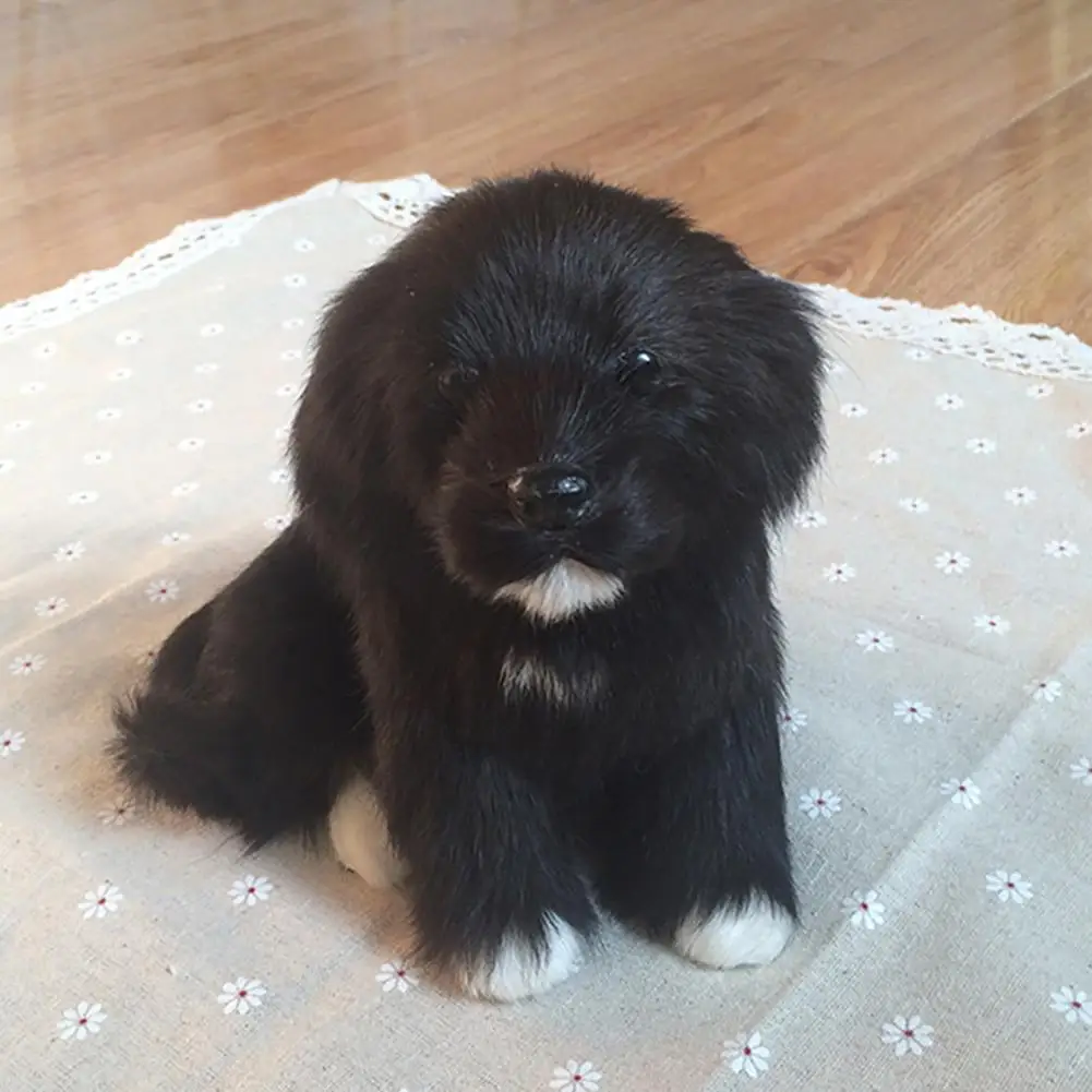 black dog stuffed animal