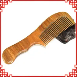 1 шт. высокое качество натуральный Материал сандал гребень волосы деревянные расчески массажные укладки волос инструменты для Для женщин