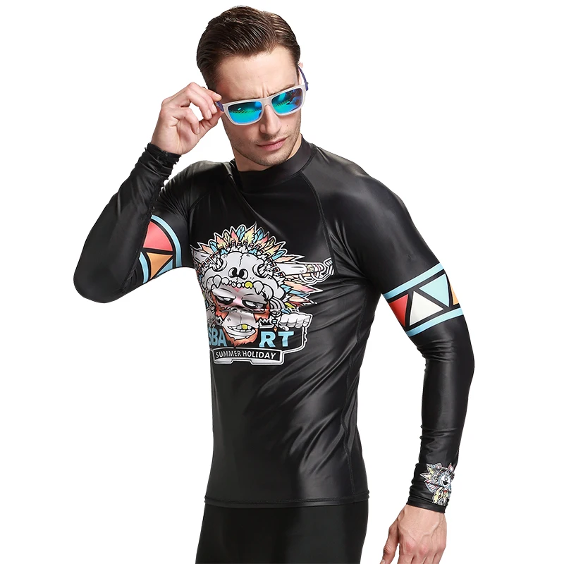 Профессиональный Для мужчин сжатия ММА Rashguard Фитнес с длинным рукавом Плавание upf рубашки базовый Слои кожу жесткой Вес подъема обучение L-XXXL N