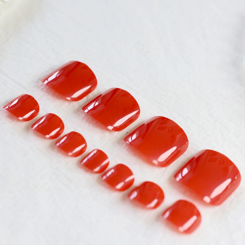 Foot False Nail Fake Nails Fashion Toenails Red False Toe Nails Acrylic French Short Full Fake Nails for Toes
Foot False Nail Fake Nails Fashion Toenails Red False Toe Nails Acrylic French Short Full Fake Nails for Toes