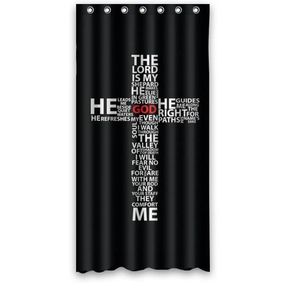 36w*72h inch Waterproof Bath Fabric Shower Curtain Cool Abstract God