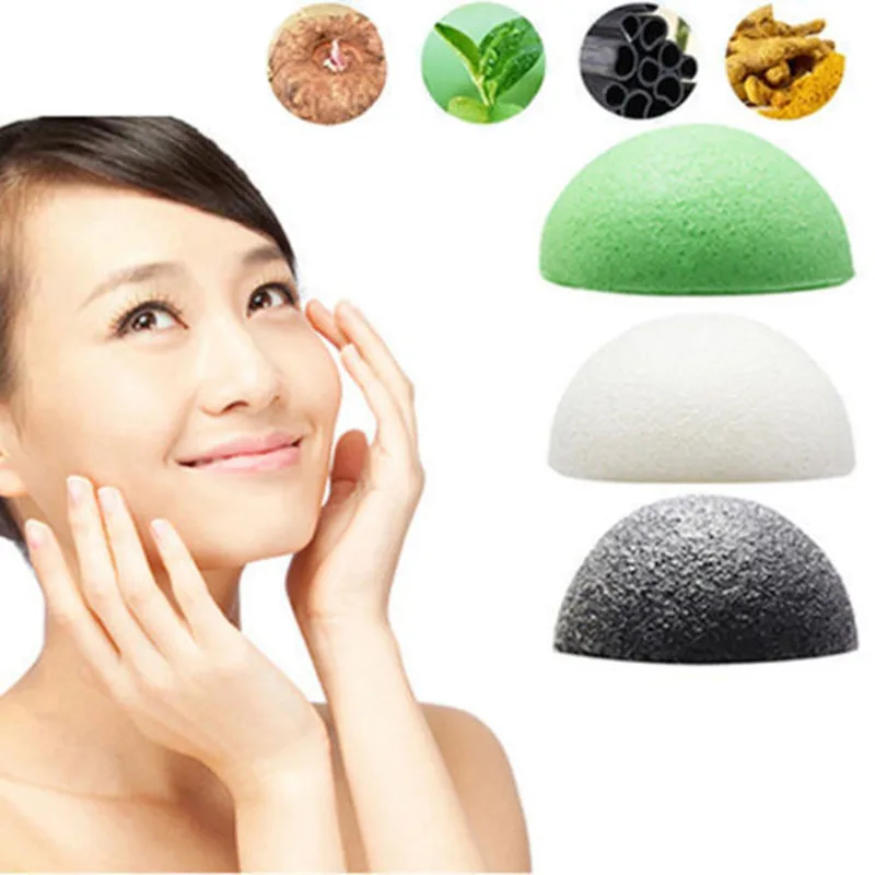 

6 Colors Facial Cleanser Puff Natural Konjac Konnyaku Facial Puff Face Cleansing Puff Washing Sponge Exfoliator Cleansing Tool