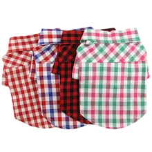 Рубашка для собак Одежда для котят и щенков летняя одежда для собак чихуахуа Йорк Пудель Померанский домашний питомец породы Бишон костюм Одежда для собак клетчатая рубашка