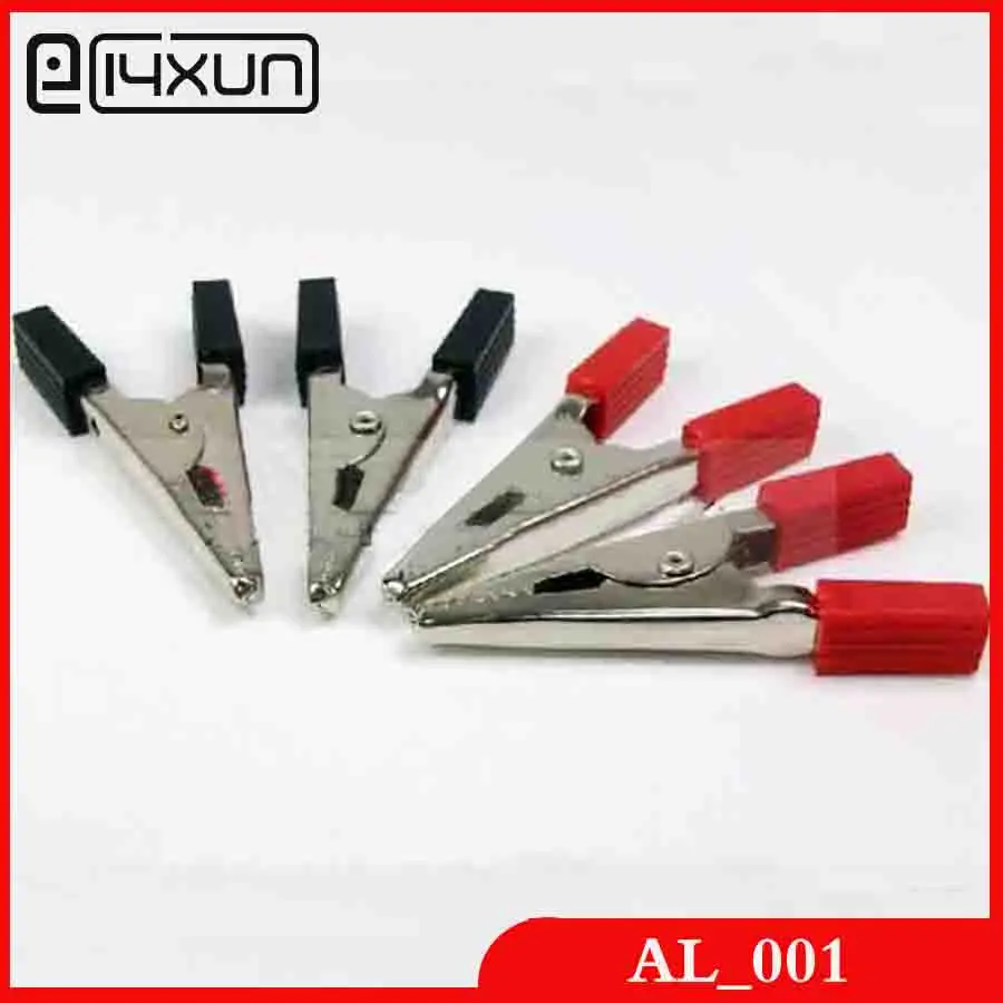 High Quality 2PCS/LOT Full Insulated Crocodile Alligator Clips 50mm