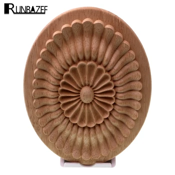 

RUNBAZEF European Style Exquisite Classic Wood Carved Applique Furniture Home Decoration Accessories Door Wall Craft Miniature