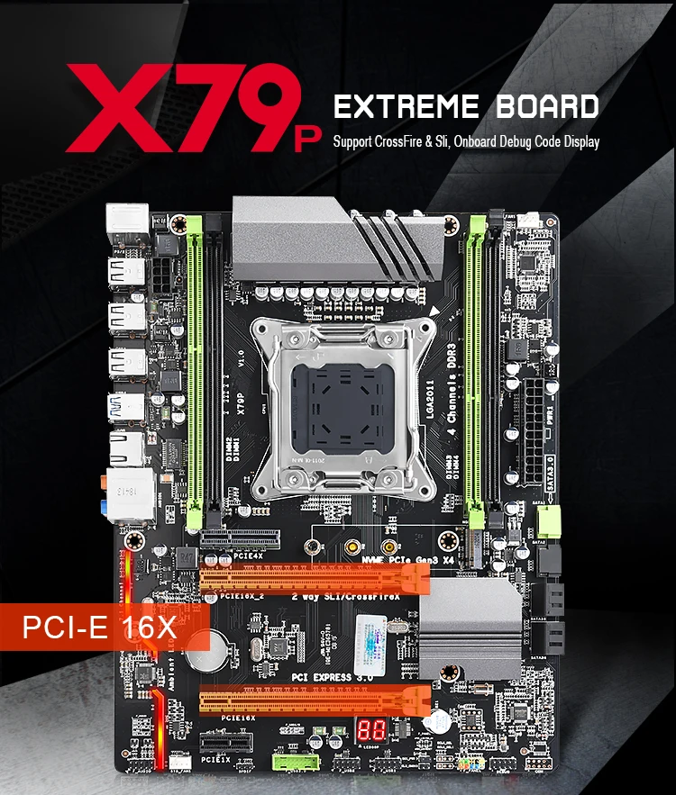 Роскошная настольная материнская плата X79 LGA 2011 процессор компьютер 4 канала игровая поддержка M.2 E5-2680V2 i7 SATA 3,0 USB 3,0 для Intel B75