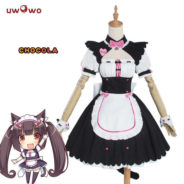 Uwowo Chocola Nekopara Cosplay Chocola Vanilla Maid Dress Costume Cat