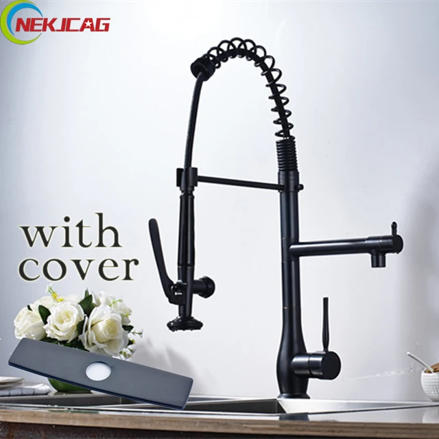 Special Price Free Shipping  Deck Mounted Rotation Kitchen Faucet Single Handle Spring Pull Down Kitchen Water Taps with Sprayer