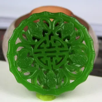 

KYSZDL green stone pendant/wu fu lin men / Moral Five blessings descend upon the house/men's and women's Pendant gift free rope