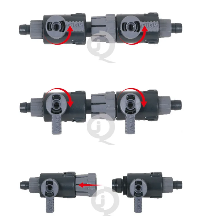 EHEIM двойное нажатие с быстроразъемным соединением аквариум фильтр соединение Llave двойной 9/12 мм(S)/12 16 мм(M) 16/22 мм(L
