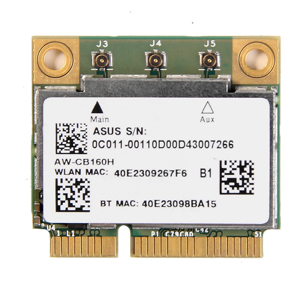 Беспроводная Wi Fi WLAN Bluetooth 1300 Mini PCI E карта AzureWave AW CB160H Broadcom BCM94360HMB 802.11AC 4 0 Мбит/с + 20 см