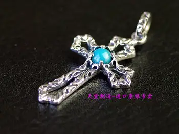 

Female trim, inlaid 925 sterling silver meticulous, cross pendant